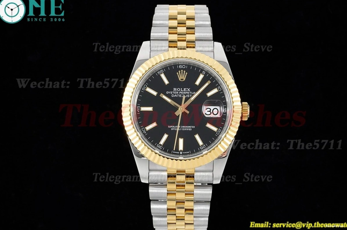 Blk SS VR3235 41MM YG 126333 Jub Datejust Stk GMF 904L 0211